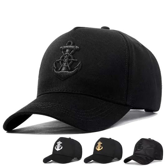 Unisex Ship Anchor Embroidery Baseball Caps Spring and Autumn Outdoor