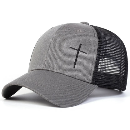 Unisex Cross Embroidery Baseball Caps