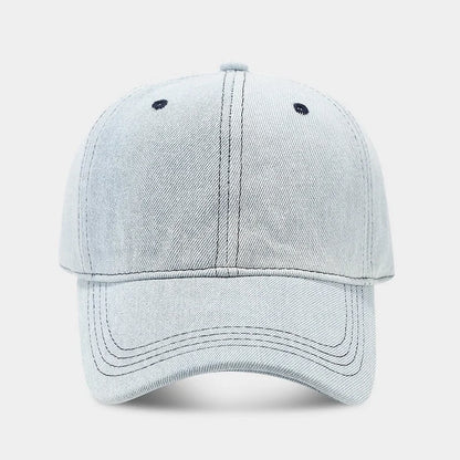 Fashion Korean Solid Color Denim Baseball Cap Women Men