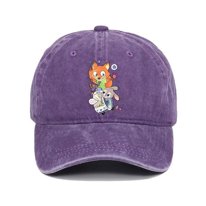 Cartoon Zootopia Printed Baseball Cap