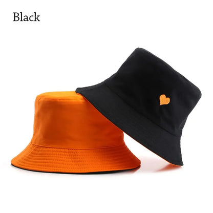 New Double-Sided Bucket Hat Women Men Sun Hat Panama Cap