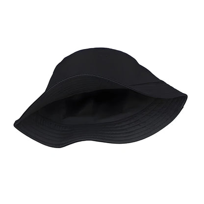 Black Bucket Hat With Embroidered Logo Summer Fisherman Hat Fishing Cap