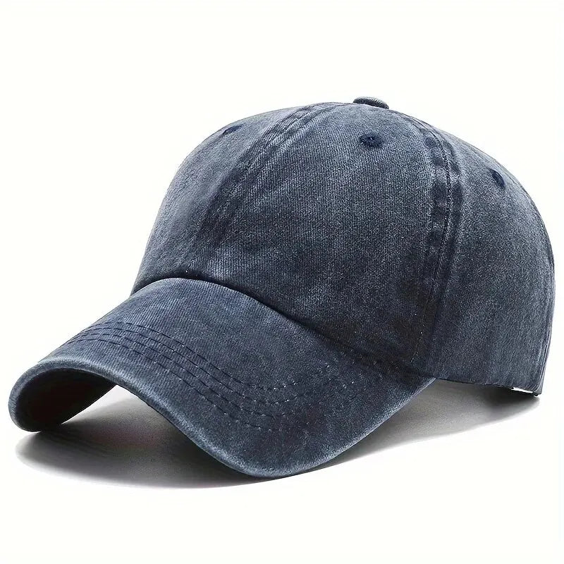 Baseball Cap Adjustable Solid Color Casual Hat Stretchy Fabric