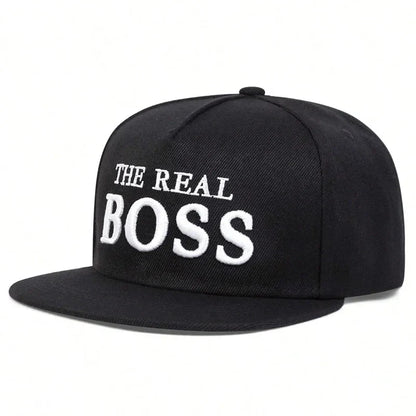 Unisex THE REAL BOSS Embroidery Hip-hop Hats