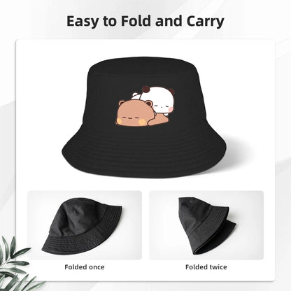 Panda Bear Couple Anime Cartoon Bucket Hat Bubu And Dudu