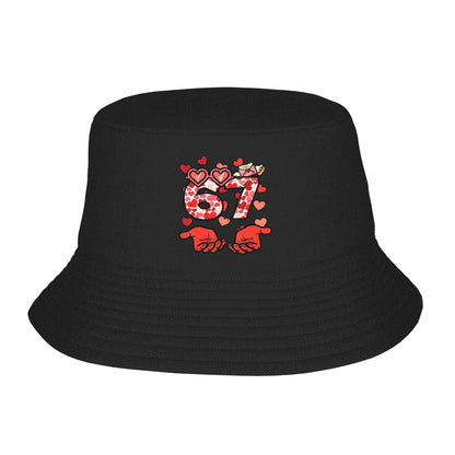 Funny Six Seven 67 Meme Bucket Hat