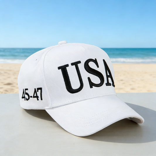 A Fashionable White American Baseball Hat