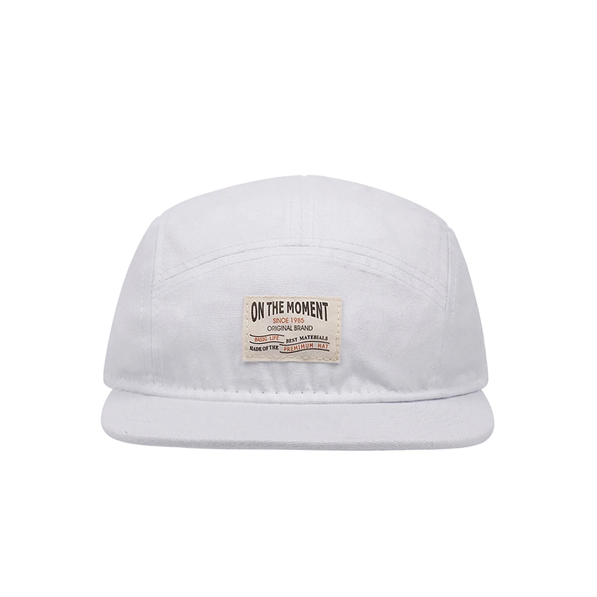 New ON THE MOMENT Cotton 5 Panel Baseball Cap Snapback Caps