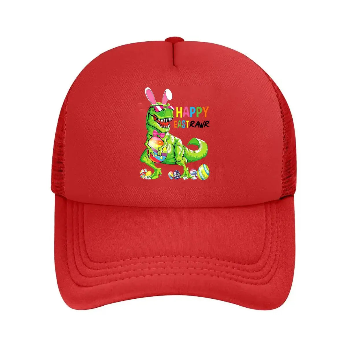 Easter Dinosaur Bunny 2026 Mesh Baseball Cap