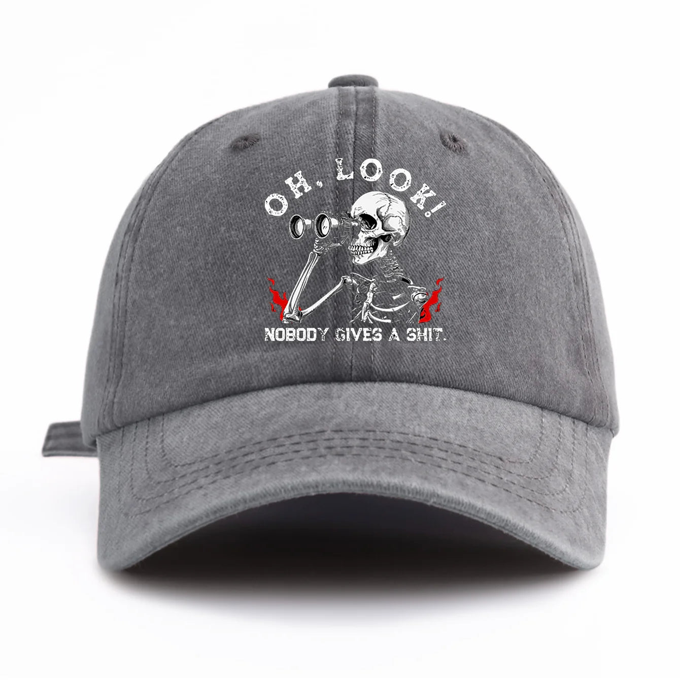 LOOK Print Washed Baseball Cap for Adults