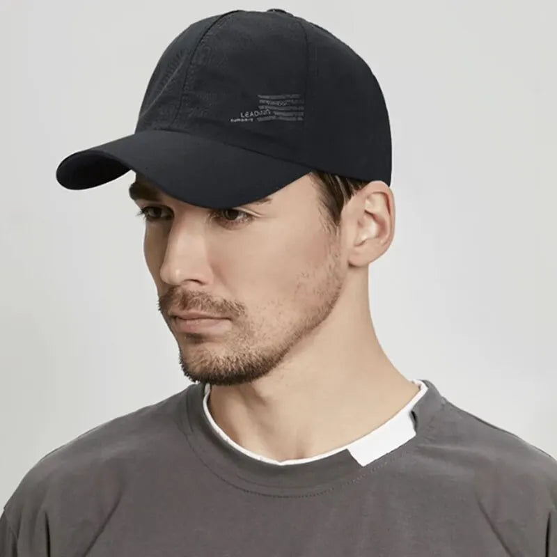 Quick Dry Baseball Cap Outdoor Sports Mesh Breathable Hat For Men