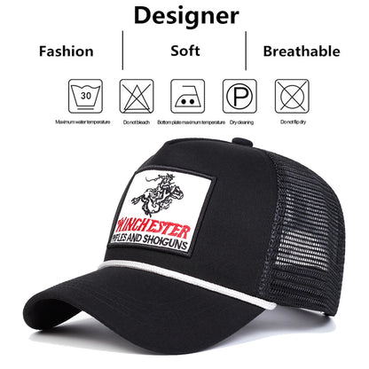 Unisex WINCHESTER Letter Embroidery Baseball Caps Sunscreen Hat