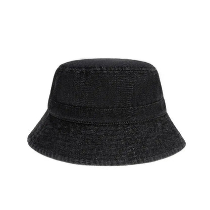 Fashion Denim Washed Bucket Hat Retro Foldable Fisherman Cap For Women Men