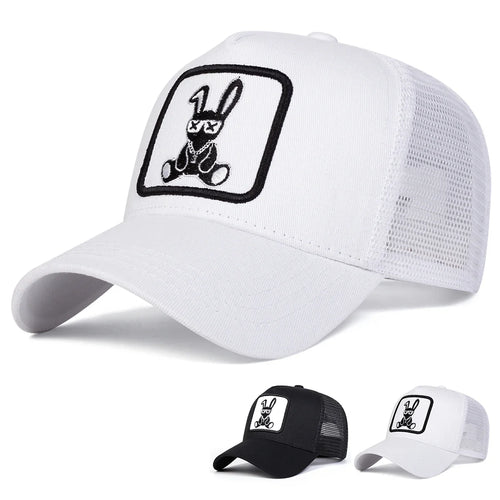 Unisex Cartoon Rabbit Embroidery Baseball Caps
