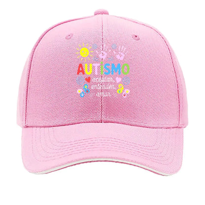 Autismo Colorful Handprints Sun Hearts Sandwich Baseball Cap
