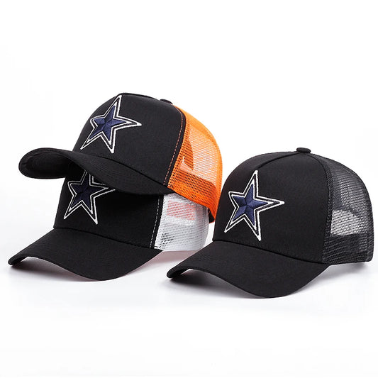 Simple Symbol Five-Pointed Star Embroidery Baseball Cap