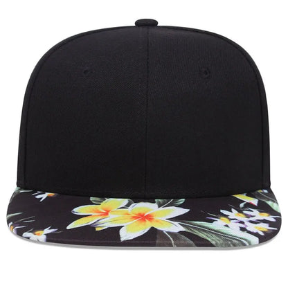 New Fashion Hip Hop Flower Hat Brim Colorful Pattern Baseball Cap Snapback Cap