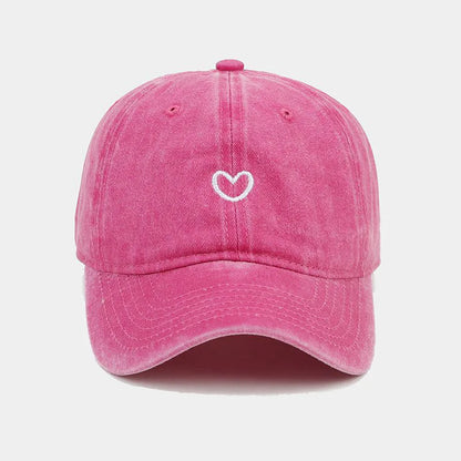Cotton Baseball Cap Soft Top Embroidered Love Retro Simple