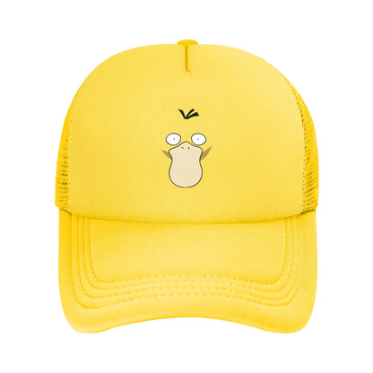 Pokemoned Yellow Duck Psyduck Trucker Caps Mesh Baseball Cap