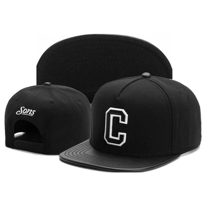 Unisex C Letter Embroidery Snapback Caps