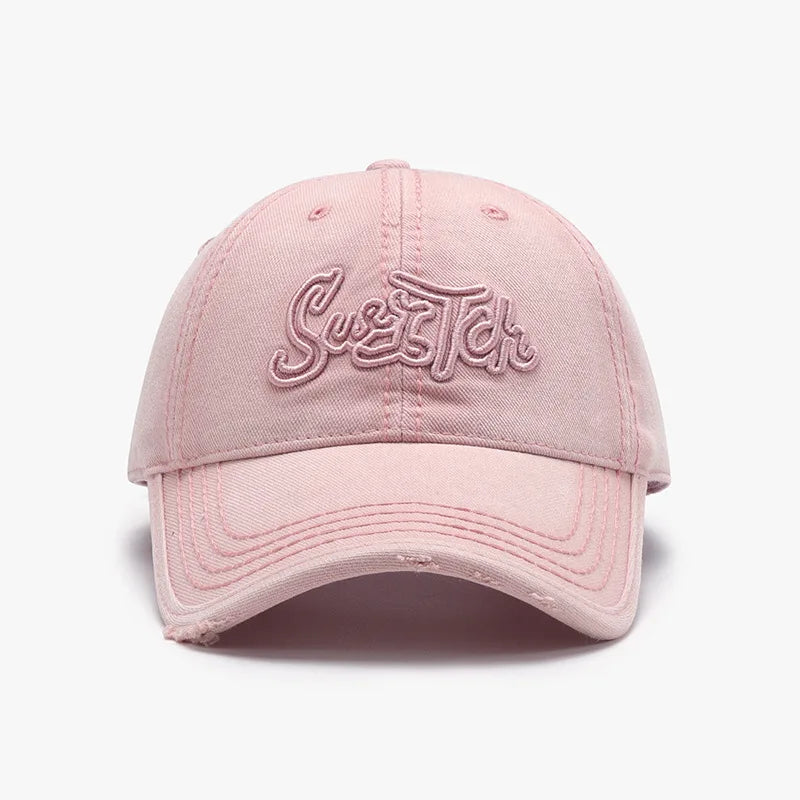 Letter Threedimensional Embroidery Soft Top Hole Circumference Cap Baseball Cap