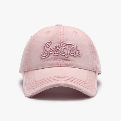 Letter Threedimensional Embroidery Soft Top Hole Circumference Cap Baseball Cap