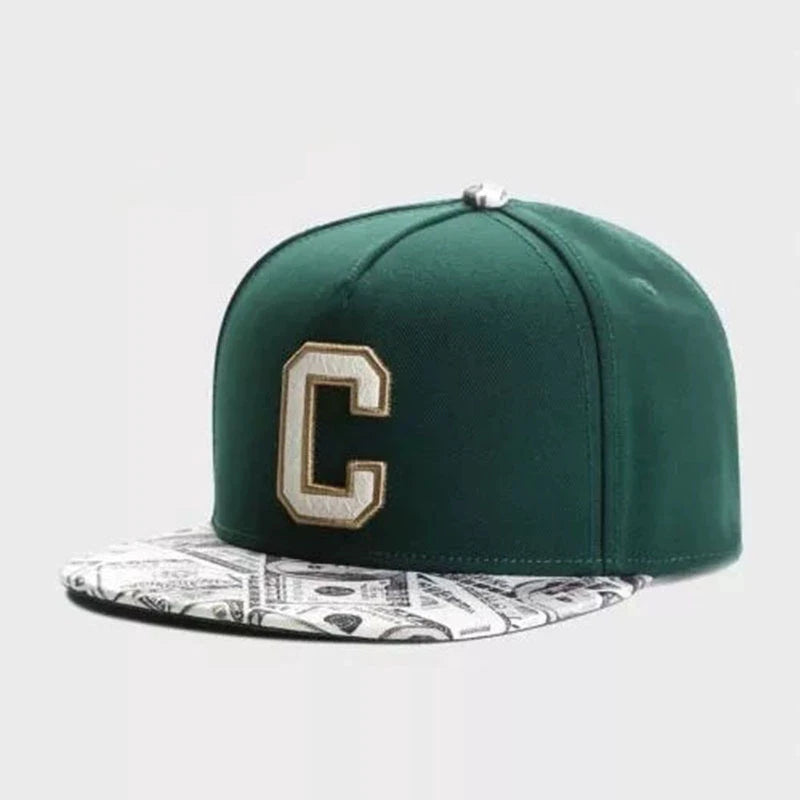 Unisex C Letter Embroidery Snapback Caps