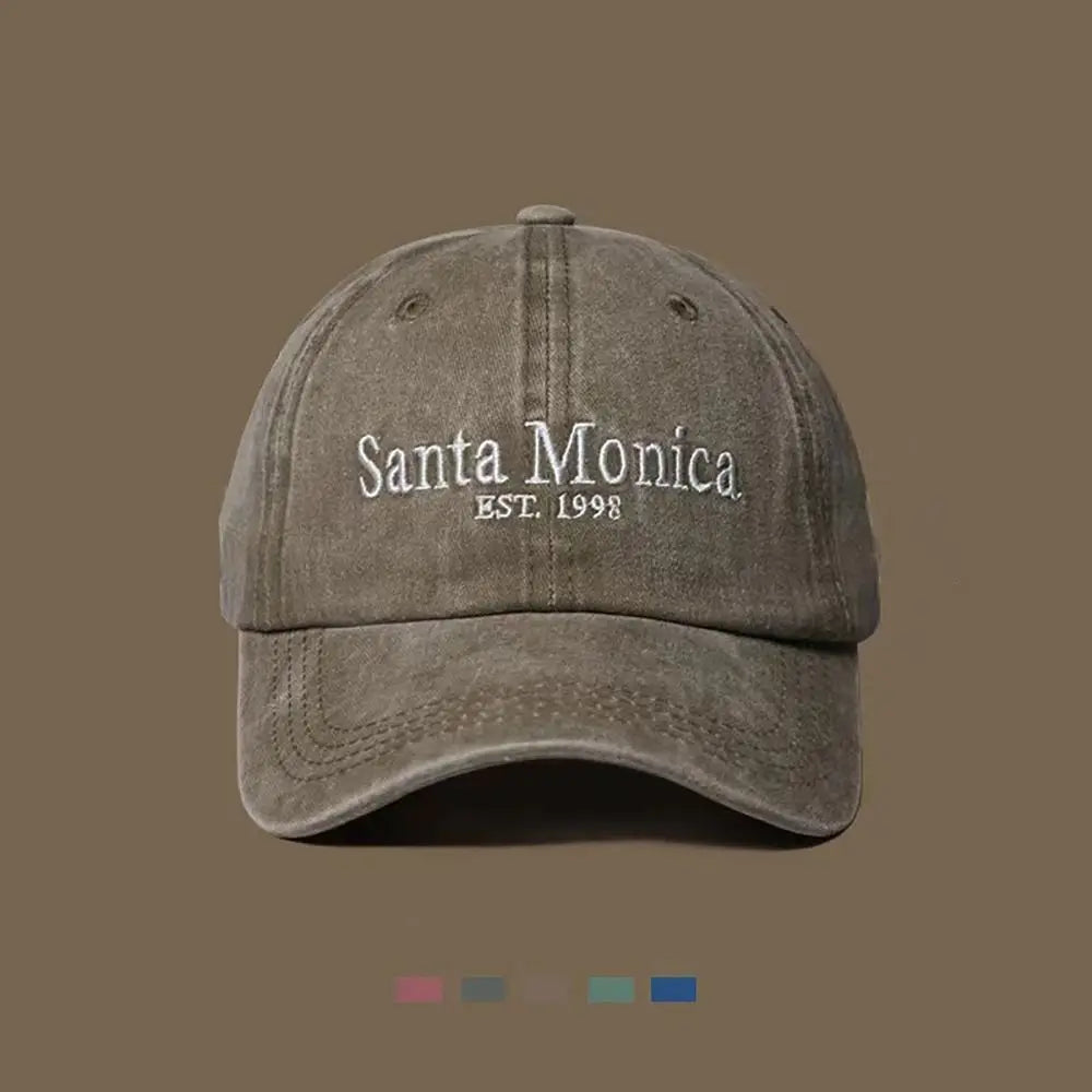Vintage Letter Embroidered Baseball Cap Face Smaller