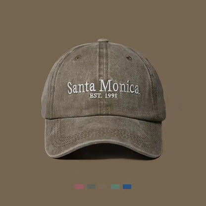 Vintage Letter Embroidered Baseball Cap Face Smaller