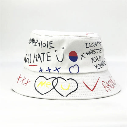 Summer Unisex Bucket Hat Outdoor Harajuku Style Hip Hop Bucket Hat