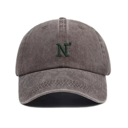 N Unisex Baseball Cap Distressed Fashion Dad Hat Casual Streetwear