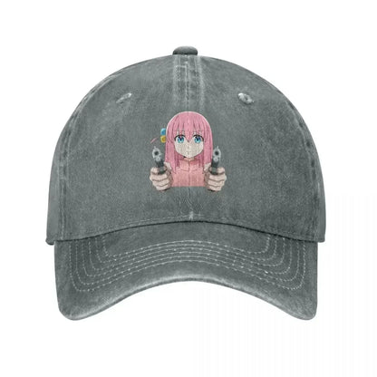 Kawaii Bocchi Anime Gotoh Hitori Denim Baseball Cap