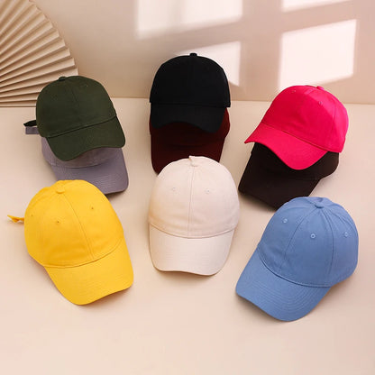 Casual Fashion Solid Color Soft-Top Baseball Cap