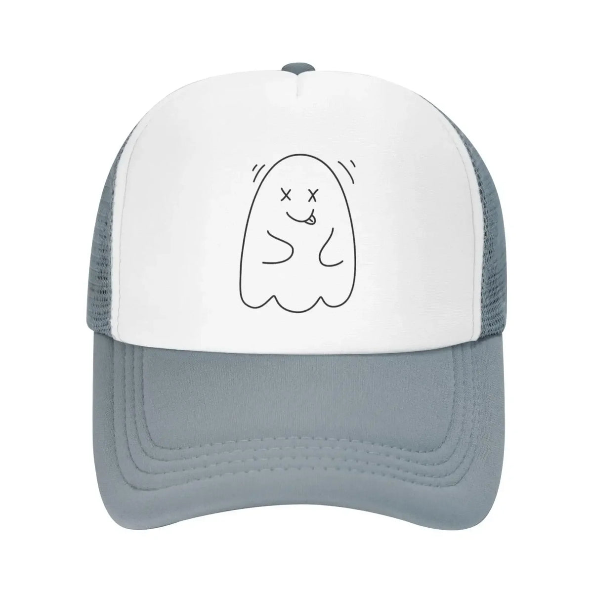 New Mesh Dad Hat Adjustable Washed Cute Ghost Gray Baseball Cap