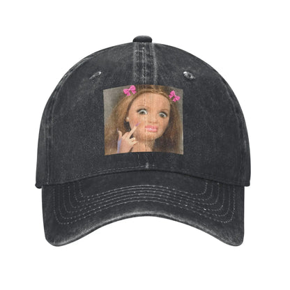 Disgusting Doll Face Meme Baseball Cap