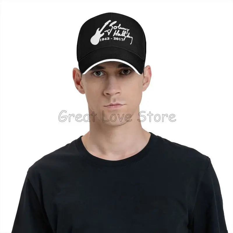 Johnny Hallyday Print Baseball Cap