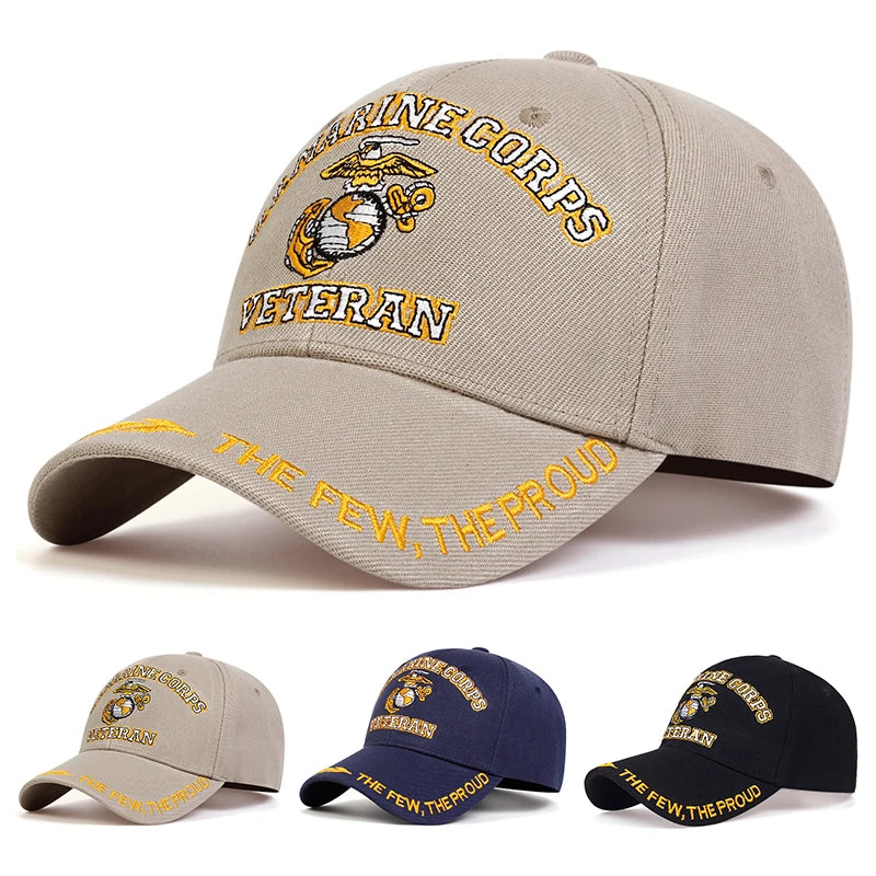 U.S. MARINE CORPS VETERAN Letter Embroidery Baseball Caps Spring And Autumn Unisex