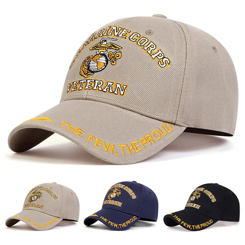U.S. MARINE CORPS VETERAN Letter Embroidery Baseball Caps Spring And Autumn Unisex