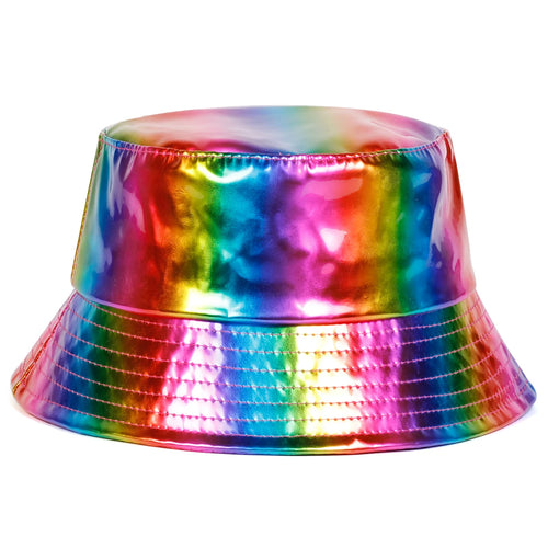 Unisex PVC Colorful Color Personality Bucket Hats Fishermen Caps Sunscreen Hat
