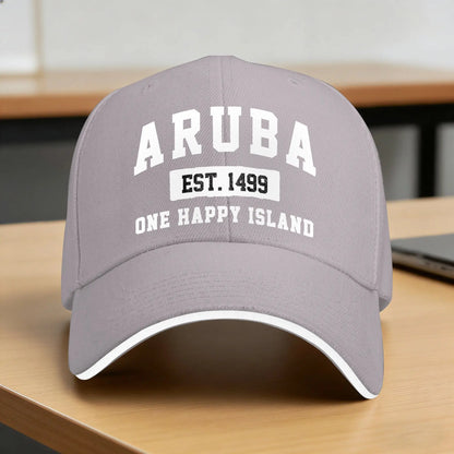 Spring Casual Baseball Cap Vintage Varsity Aruba Outdoor Gym Trucker Hat
