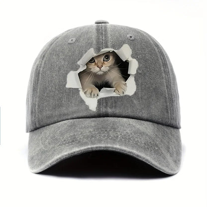Funny Style Cat Patterned Baseball Cap