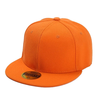 Color-Blocked Flat-Brim Baseball Cap Versatile Sunshade and Sun Protection Hat Hip-Hop Hat Snapback Caps