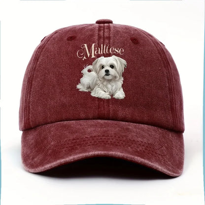 Women's Maltese Dog Baseball Cap