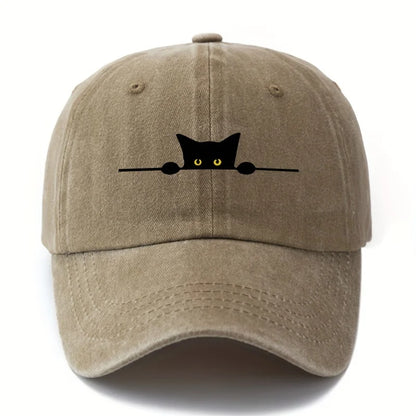 Cartoon Cat Printed Baseball Cap