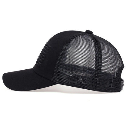 Fashion American Flag Embroidery Baseball Net Caps Spring And Summer