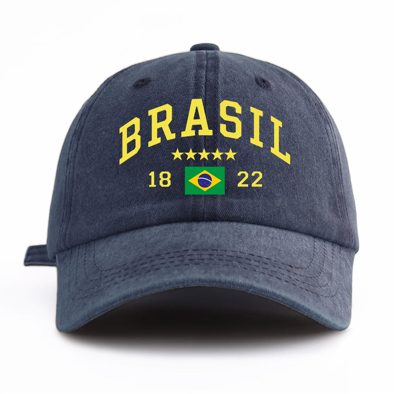 BRASIL Print Washed Baseball Cap For Adults