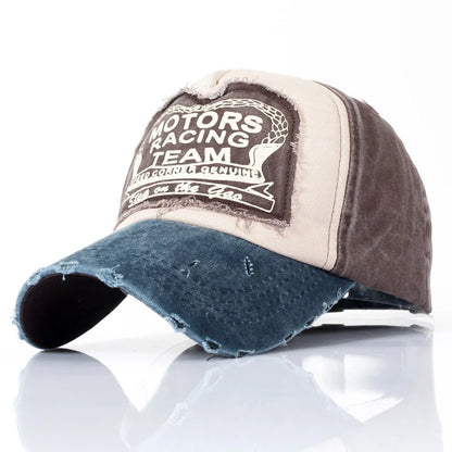 MOTOS Fashion Patchwork Color Washed Denim Baseball Cap