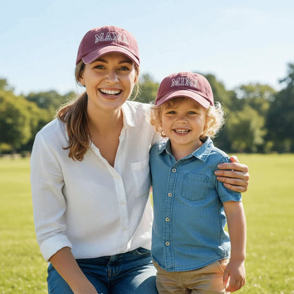 MAMA MINI Embroidery Caps Vintage Adjustable Baseball Cap