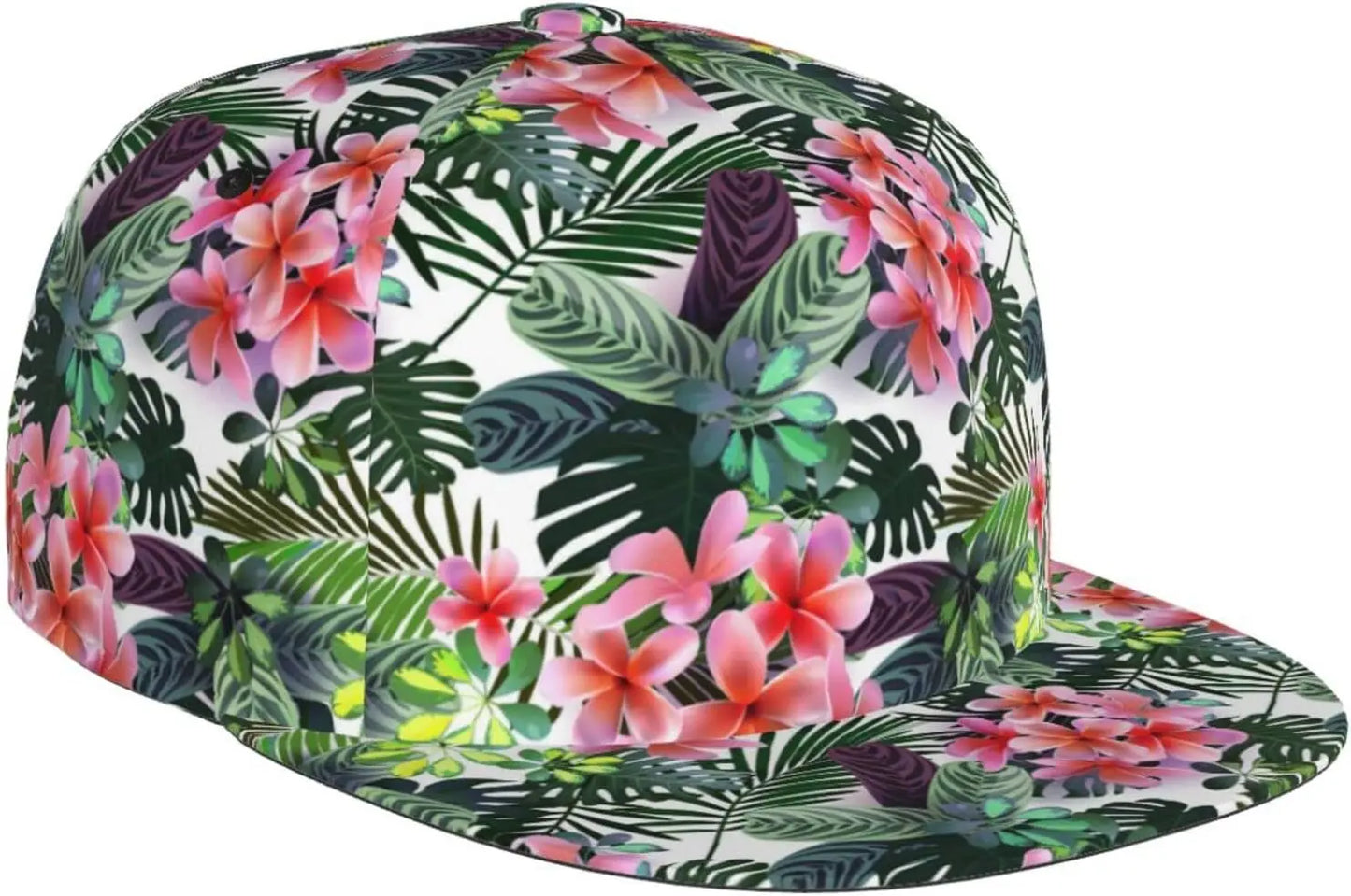 Hawaiian Tropical Flower Snapback Caps Men Women Boys Girls Fashion