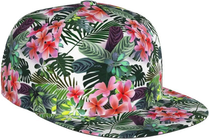 Hawaiian Tropical Flower Snapback Caps Men Women Boys Girls Fashion